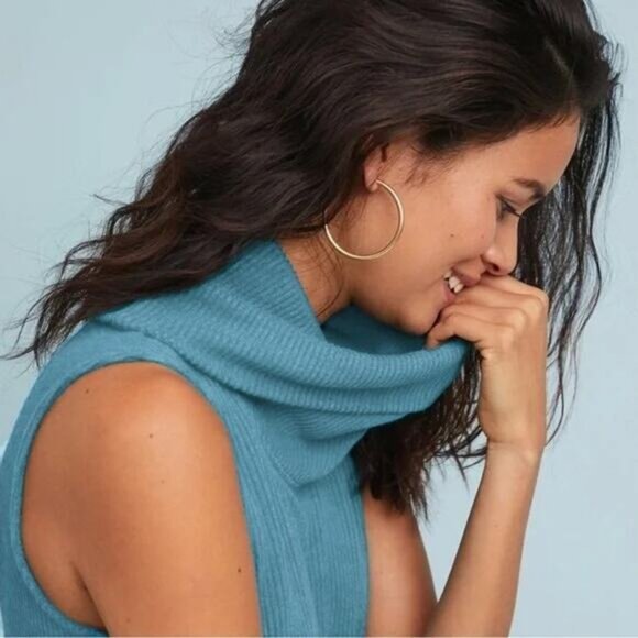 NWT ANTHROPOLOGIE Vanessa Virginia Cowl Neck Sleeveless Sweater Top Sz XS - Picture 2 of 6